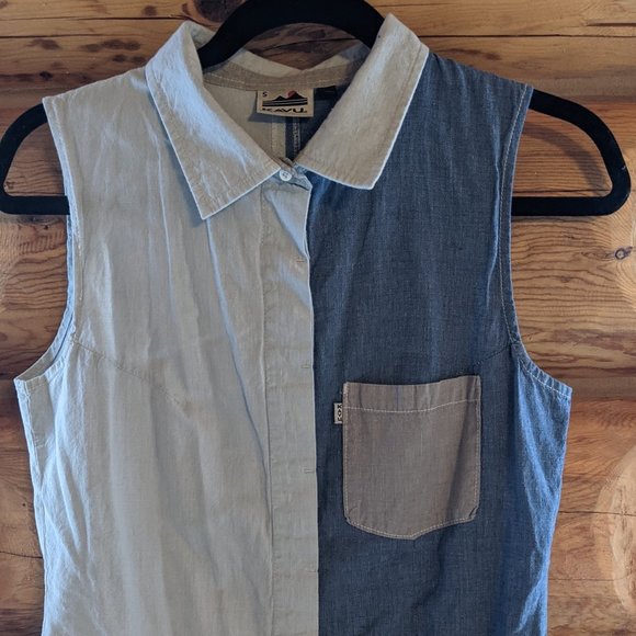 Kavu Jojo Sleeveless Button Up Shirt - Size S - Picture 2 of 5